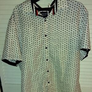 White Polka Dot Men's Shirt